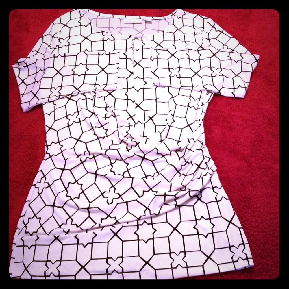 New York and Company 3/4 Sleeve Stretch Blouse